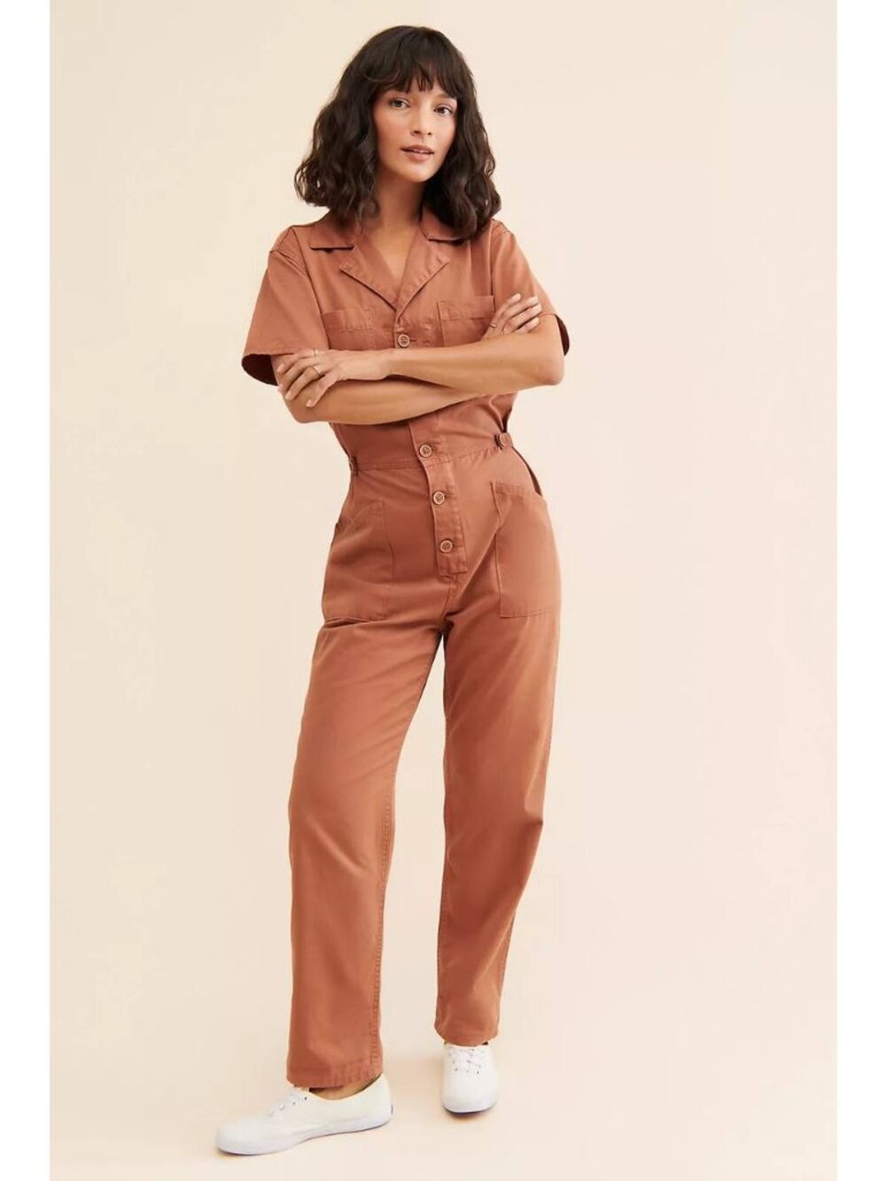 Pistola Grover Short-Sleeve Cotton Field Jumpsuit Size Medium - Picture 3 of 12